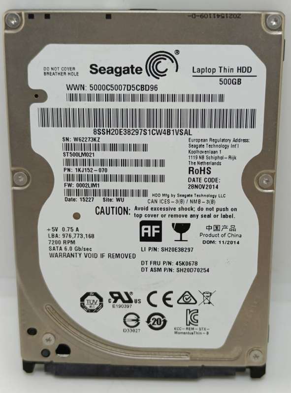 5 x Seagate 2.5` Laptop Hard drives, 500gig Sizes, one bid for all, as per pictures