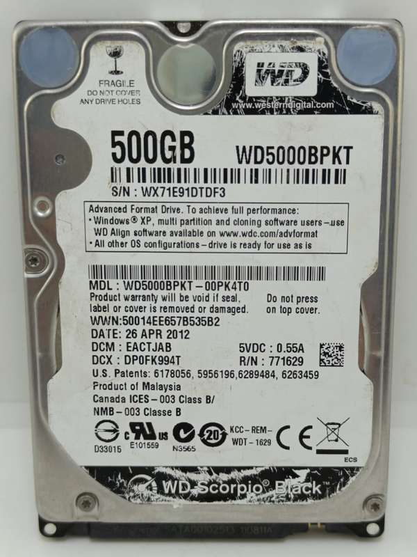 4 x Variety Brands 2.5` Laptop Hard Drives, Various Sizes, one bid for all, as per pics