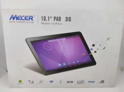 Mecer Tablet 10.1` Pad 3G model 101P51C with box and all accessories.