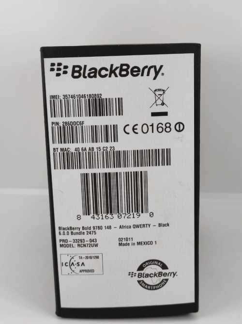 Like New Original Blackberry Bold 9780 with Box and all accessories, Battery excellent!!!