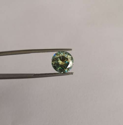 Wow!!! 3.99ct Fancy Green Multi Colour Moissanite Diamond, VVS Clarity