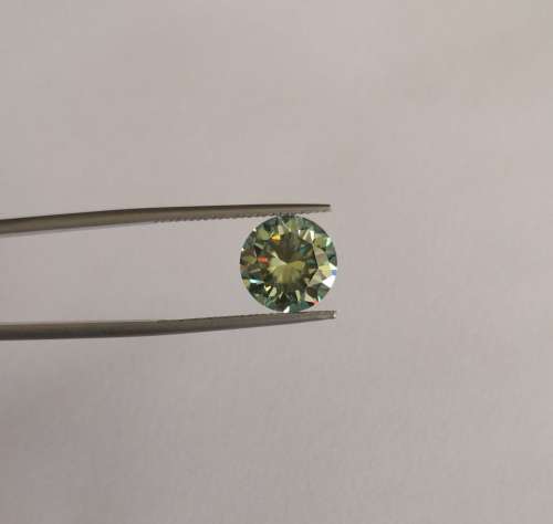 Wow!!! 3.99ct Fancy Green Multi Colour Moissanite Diamond, VVS Clarity