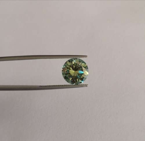 Wow!!! 3.99ct Fancy Green Multi Colour Moissanite Diamond, VVS Clarity
