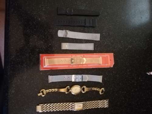 2 x Vintage ladies watches, WORKING, NEEDS BATTERIES, with lot watch straps, BID FOR ALL