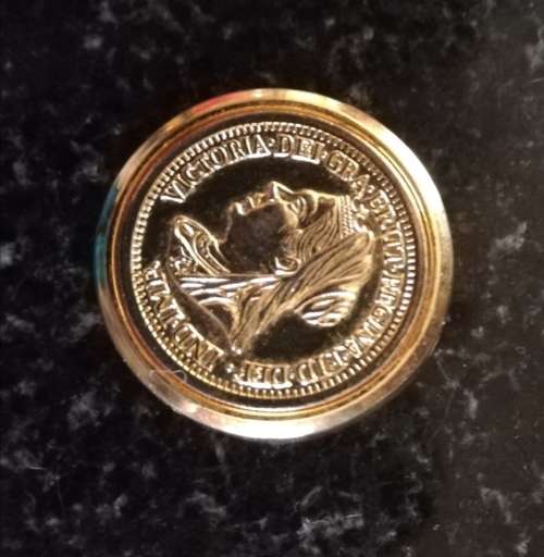 Vintage Coin Pendant, Hallmarked on back, 18KRGP and 375, untested
