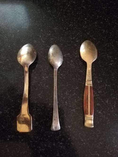 3 x Vintage lot small spoons, very old, bid for  all 3