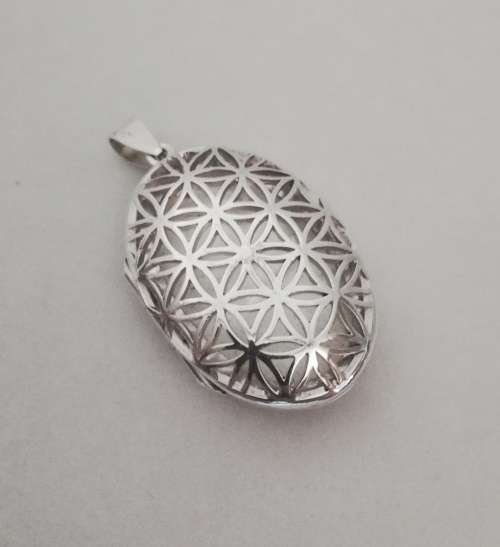 Solid 925 Silver Vintage Oval Open Locket Style Pendant, NOT PLATED!!