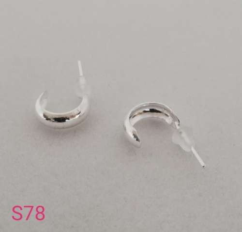 Solid 925 Sterling Silver small Size Half Round Earing Hoops Set, Brand new,  NOT PLATED!!