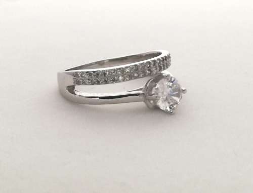 Solid 925 Sterling Silver Designer wedding set(all in one)With Cubic Zirconia's, NOT PLATED.