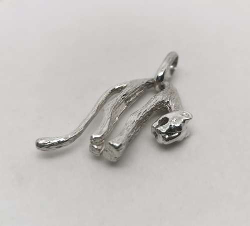 Solid 925 Silver Designer Lion Style Pendant, Handmade, one of a kind!!