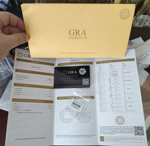 R1 Start!!! Stunning 1.0ct Certified Moissanite, Color D ,VVS1 Includes Certificate.