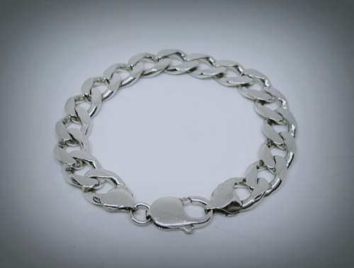 Solid 925 Silver Designers Curb Link Bracelet Solid and nice and wide