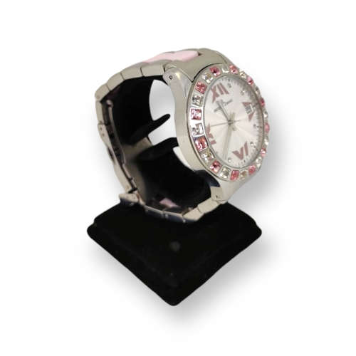 Jacques Lemans La Passion Designer Watch Set With Beautiful Pink & White Swarovski Crystals.