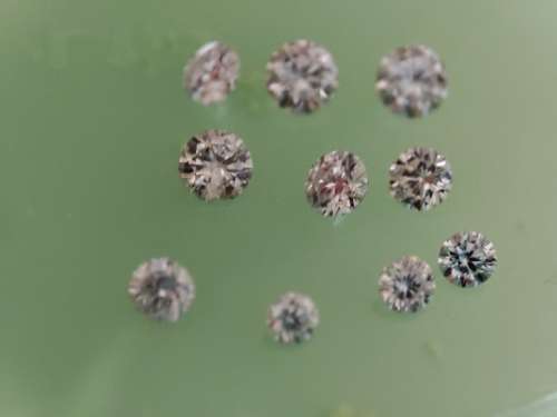 10 X Loose Natural Diamonds Lot ,+- 0.60ct, Sold As a lot, Color range G-K, Si1 - Si3