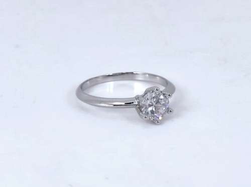 Solid 925 Silver Designer Solitaire Style Engagement Ring, Brand New, See Full Description!!
