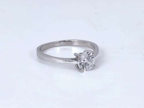 Solid 925 Silver Designer Solitaire Style Engagement Ring, Brand New, See Full Description!!