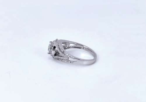 Solid 925 Silver Designer Solitaire Style Engagement Ring, Brand new!!! See Full Description!!!