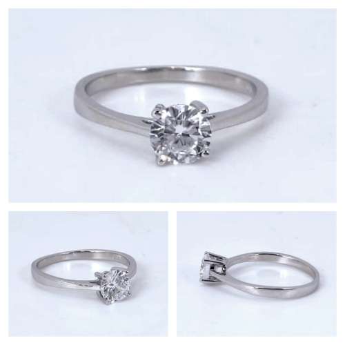 Solid 925 Silver Designer Solitaire Style Engagement Ring, Brand New, See Full Description!!