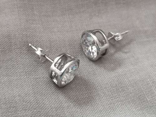 Solid 925 Silver Large Designer Earings Studs, See full Description!!!