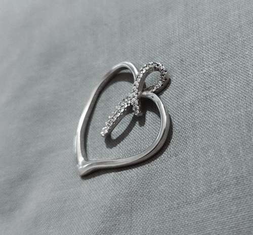 Solid 925 Silver Designer Heart Style Pendant, Please see full description!!!