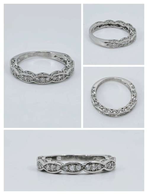 Solid 925 Silver Designer Eternity Band, Very Solidly made, Brand new!!!