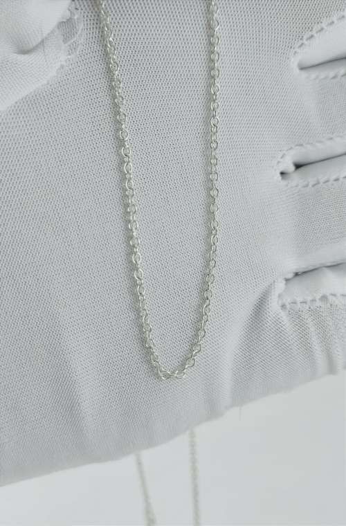 Solid 925 Silver Fine Rolo link designer Chain