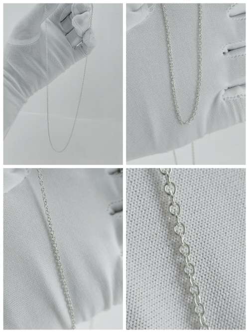 Solid 925 Silver Fine Rolo link designer Chain