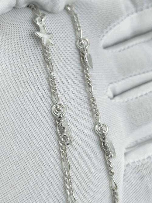 Solid 925 Silver Designer Charm Bracelet, see full Description!!!