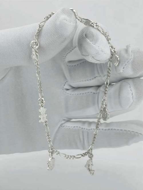 Solid 925 Silver Designer Charm Bracelet, see full Description!!!