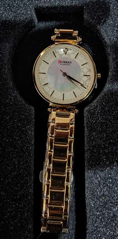 Wow!!!! Curren Ladies Designer Mother of Pearl Watch, Yellow Gold Color, Stainless Steel, Brand New!