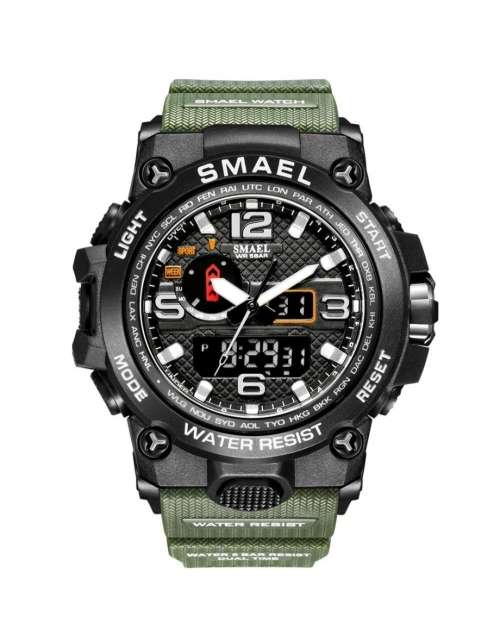 Wow!!! Smael Multifunctional Sports Watch, Army Green and Black Colour !!!!