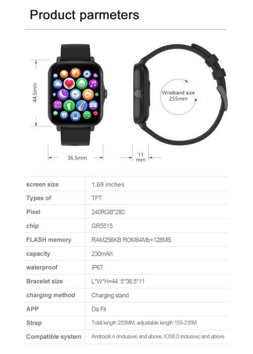 Colmi P8 Plus GT Smart Watch, Gold Color, Brand new Sealed!!!
