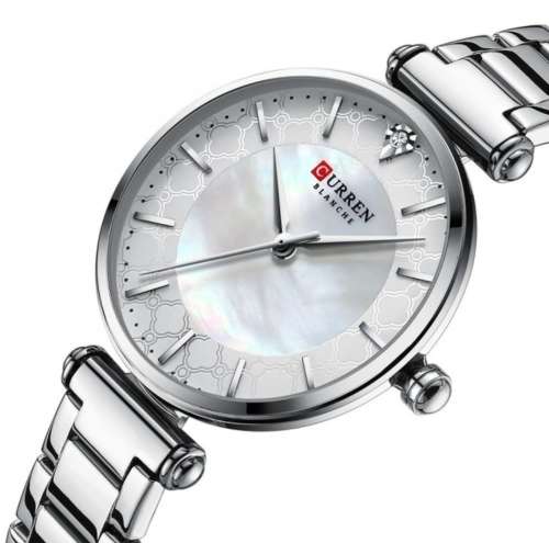 Wow!!!! Curren Ladies Designer Mother of Pearl Watch, Silver Color, Stainless Steel, Brand New !!!