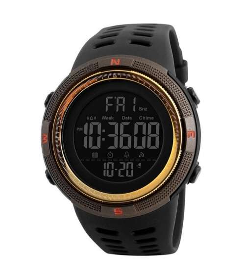 **BARGAIN BUY**Skmei Gents Digital 5ATM Waterproof Sports Watch, Gold /Brown Color, Brand New!!