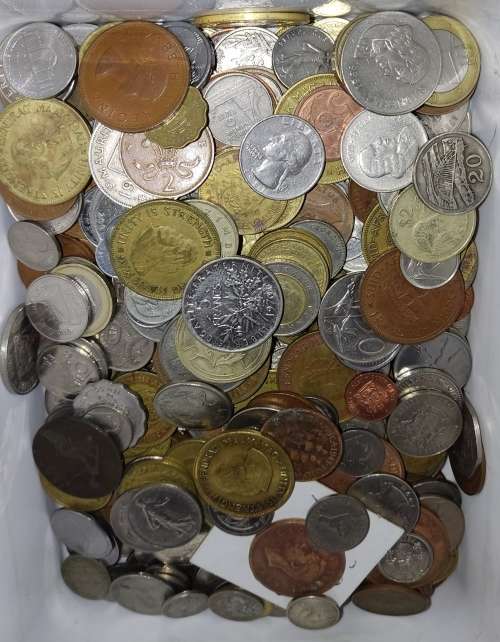 Huge Lot of 339 X Unsorted Mixed Coins, South African mix and Other Country mixed coins!!!