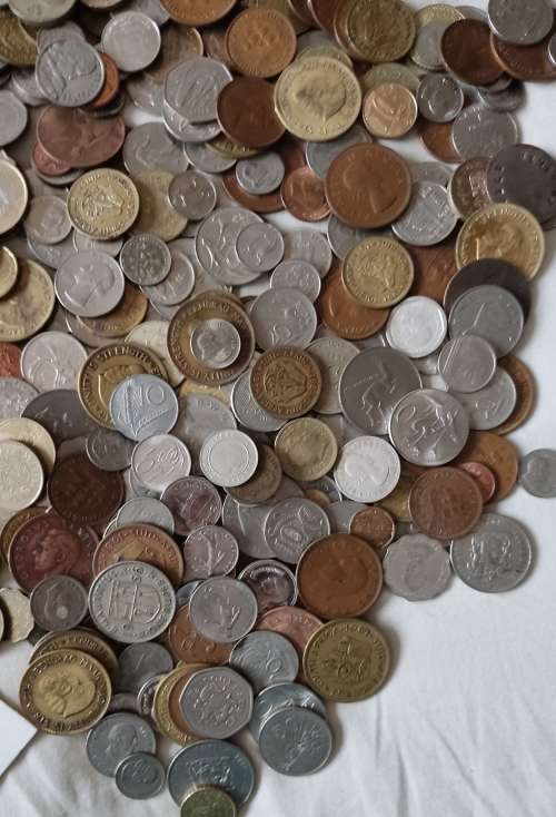 Huge Lot of 339 X Unsorted Mixed Coins, South African mix and Other Country mixed coins!!!