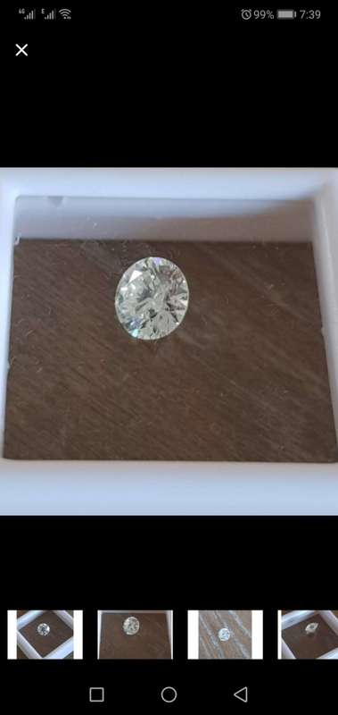 Wow!!! 0.74ct Natural Diamond, Colour i, si1, sertified, please see pictures