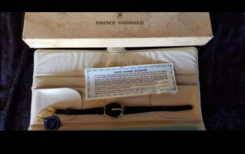 Wow, Vintage Prince Gardner Ladies wind up Watch with original box and warranty card, see pictures