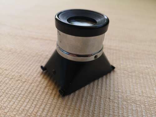 Magnifying glass for inspection of 35mm film