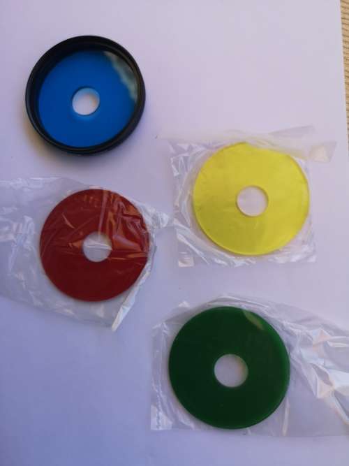 Set of Color Circle Lens Filters - Kenko 58mm