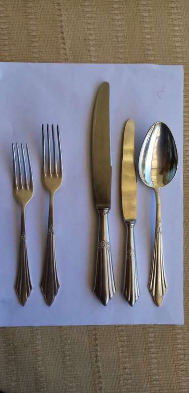 WMF Fächermuster 90 silver(plated) dinner service for 6 engraved LP (or PL if that may be your case)
