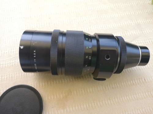 Pentacon 6x6 300mm f/4 lens with M42 adapter and tripod collar: smooth aperture ring for video