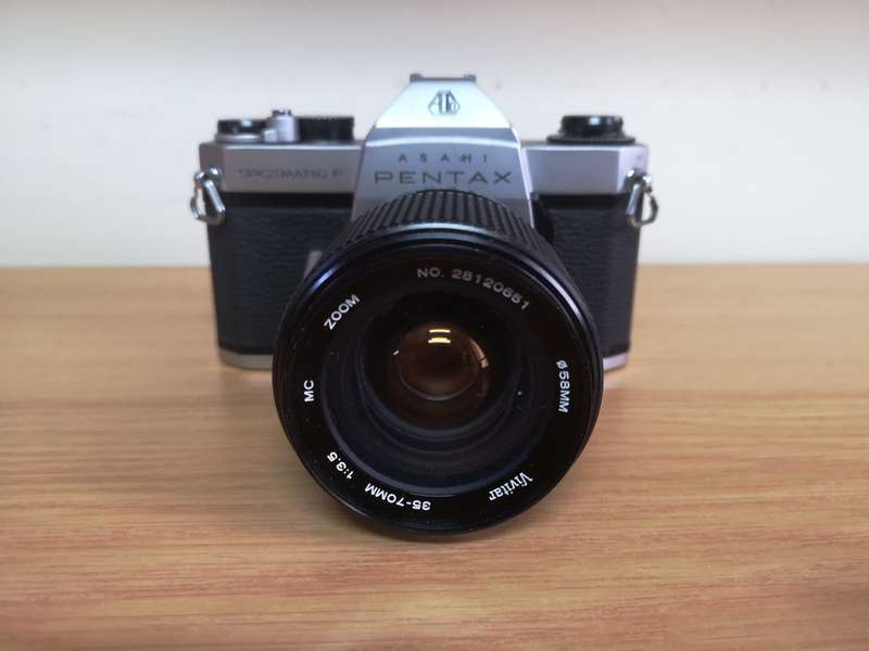 Pentax Spotmatic F with Vivitar 35-70 f/1:3.5 mm lens