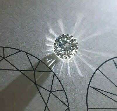 LOOSE 1.00ct MOISSANITE 6.5mm GH COLOR QUALITY VVS1 ROUND CUT  WITH CERTIFICATE