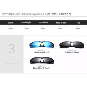 VEITHDIA Aluminum Magnesium Men`s Sunglasses Polarized Men Coating Mirror Glasses oculos Male Eyewea