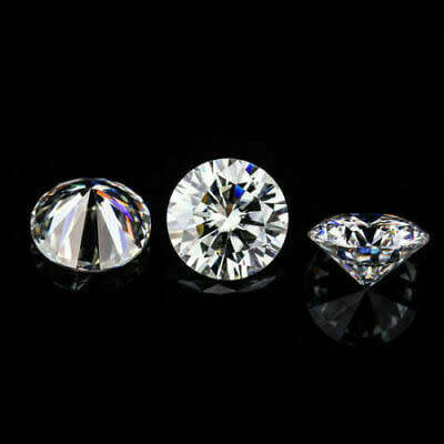 `SALE**SALE`Loose Certified 2ct Round GH colour White Moissanite with certificate