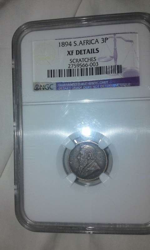 1894 Threepence XF Details