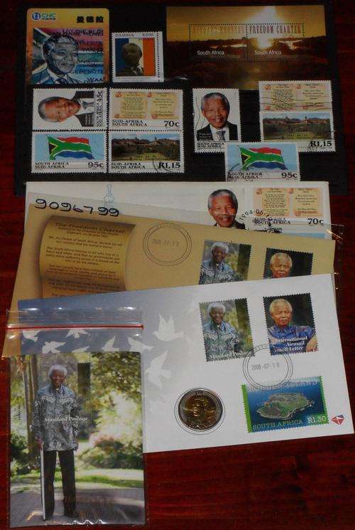 1994 & 2008 Mandela Stamp & Coin Collection * See page for details *