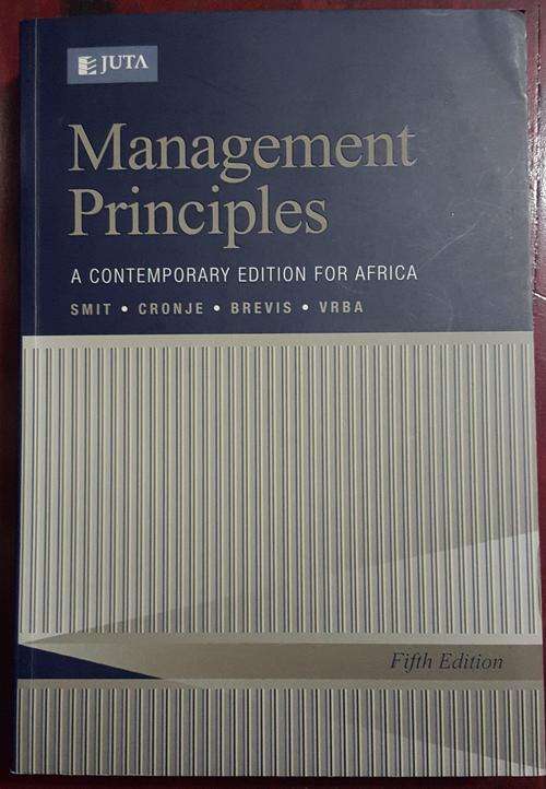 Management Principles 'A Contemporary Edition for Africa' 5th Edition