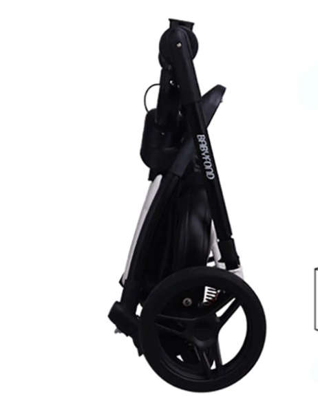 3 in 1 baby pram/ stroller white color high quality  baby strollers 2 in 1 leather stroller